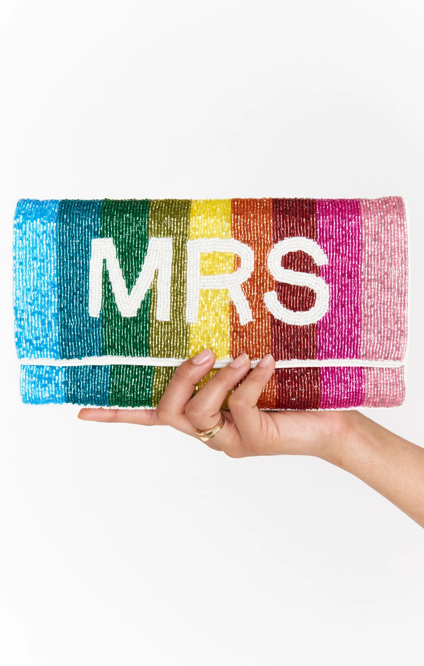 MRS Clutch Bag ~ Rainbow Beaded