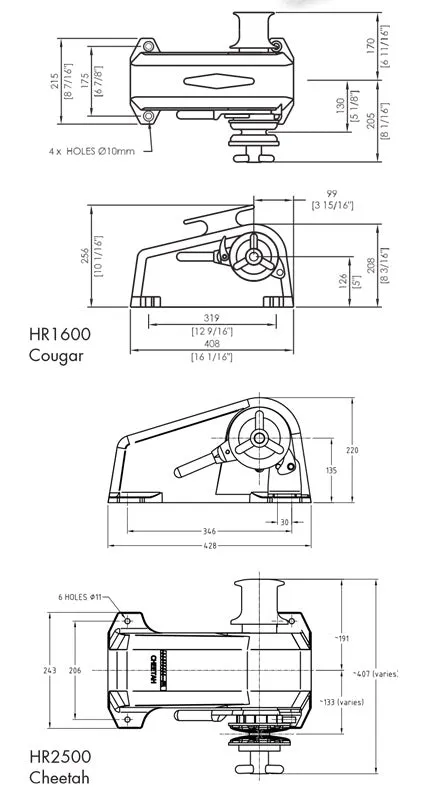 MUIR COMPACT HR 1600 (COUGAR) WINCH 12V 8mm CHAIN 3 Prong Clutch Nut Dual Cone