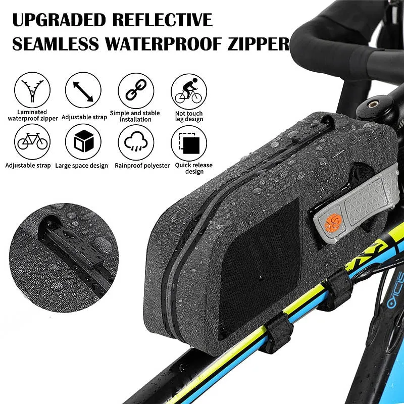 Multifunctional Bicycle Bag Front Frame Saddle Bags Reflective Rainproof Tools Pannier MTB Road Cycling Accessories