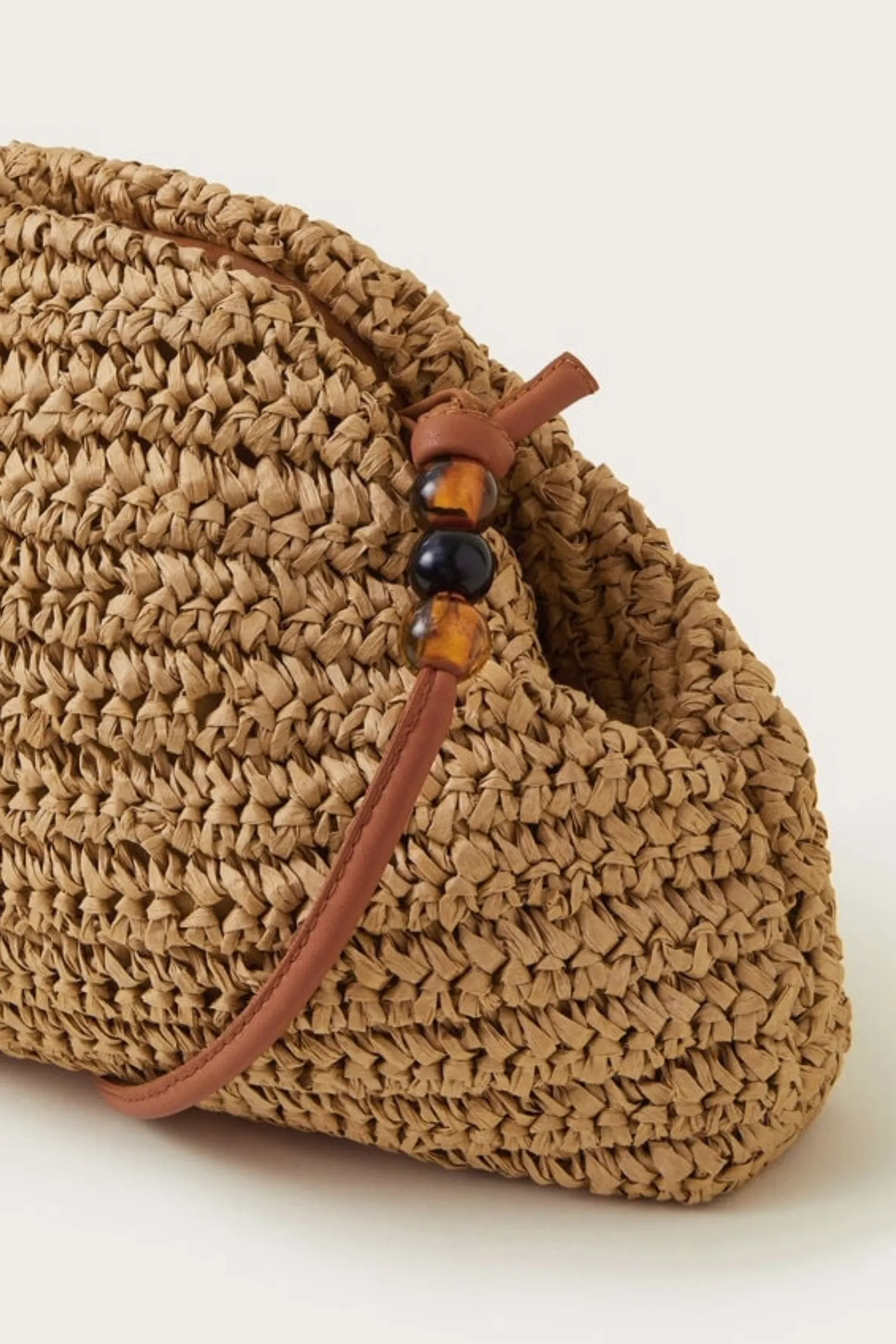 Natural Raffia Clutch Bag