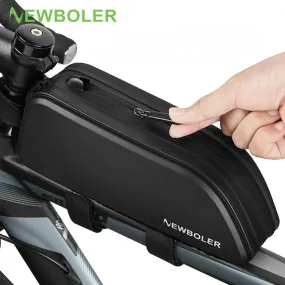 NEWBOLER Bicycle Bag Rainproof Cycling Top Front Tube Frame Bag Large Capacity MTB Road Bicycle Pannier Black Bike Accessories