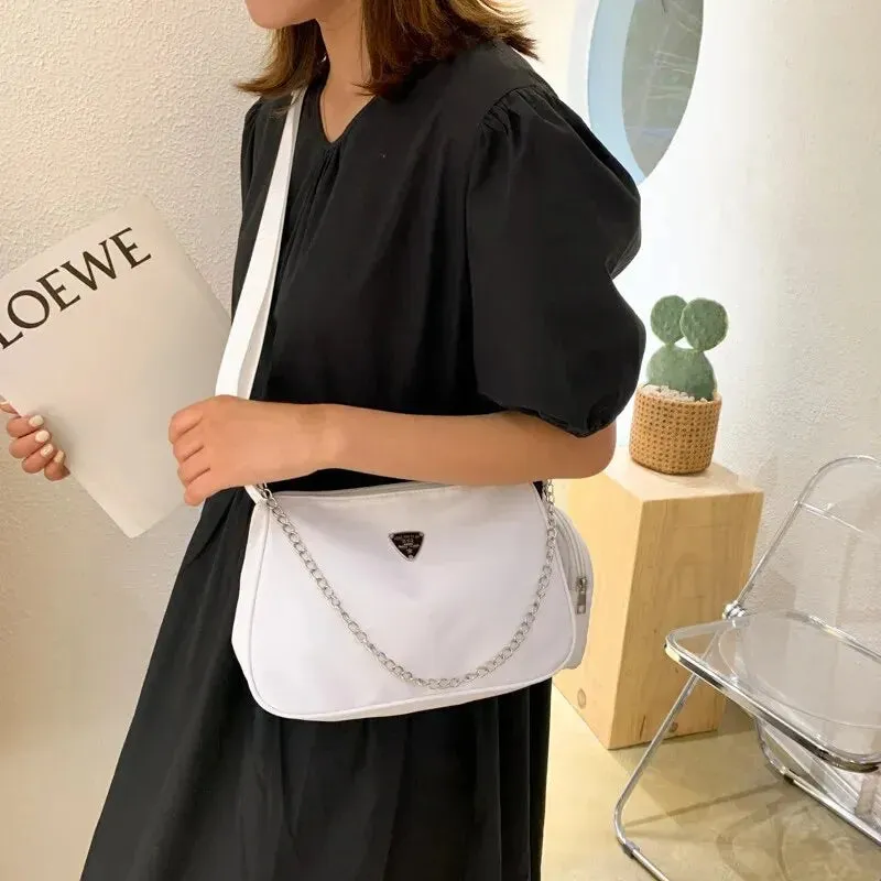 Nylon Crossbody Bag For Women Fashion Portable Casual Underarm Bag Students