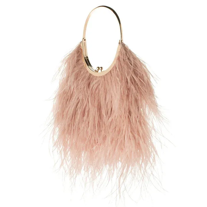 OB6433 PENNY FRAMED FEATHER BAG