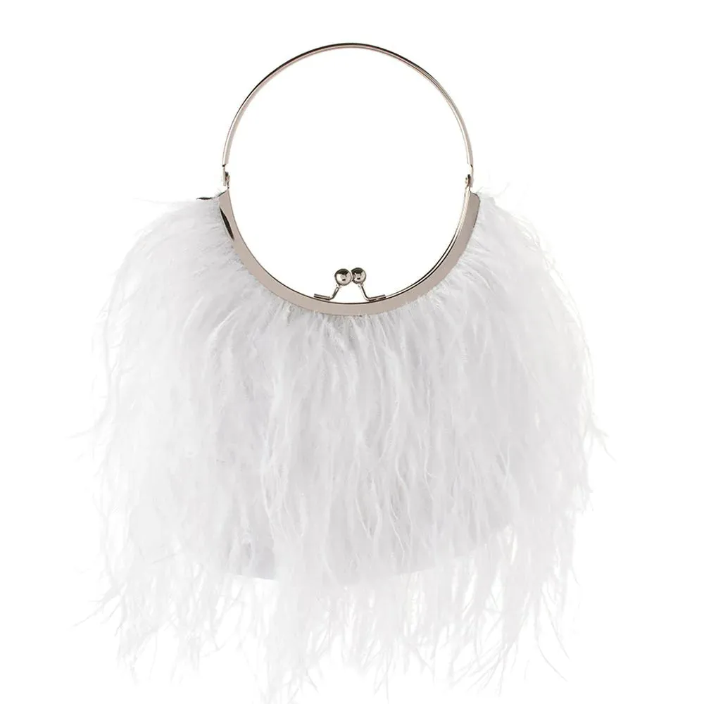 OB6433 PENNY FRAMED FEATHER BAG