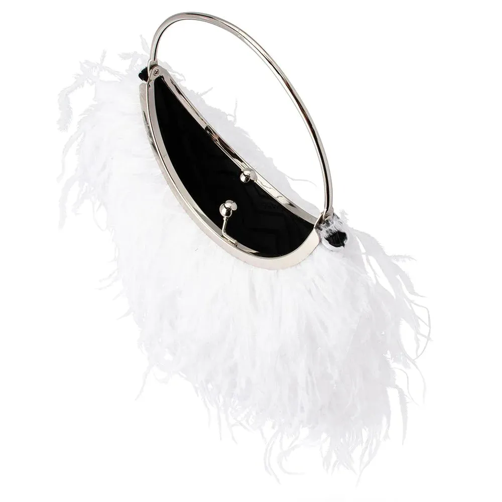 OB6433 PENNY FRAMED FEATHER BAG