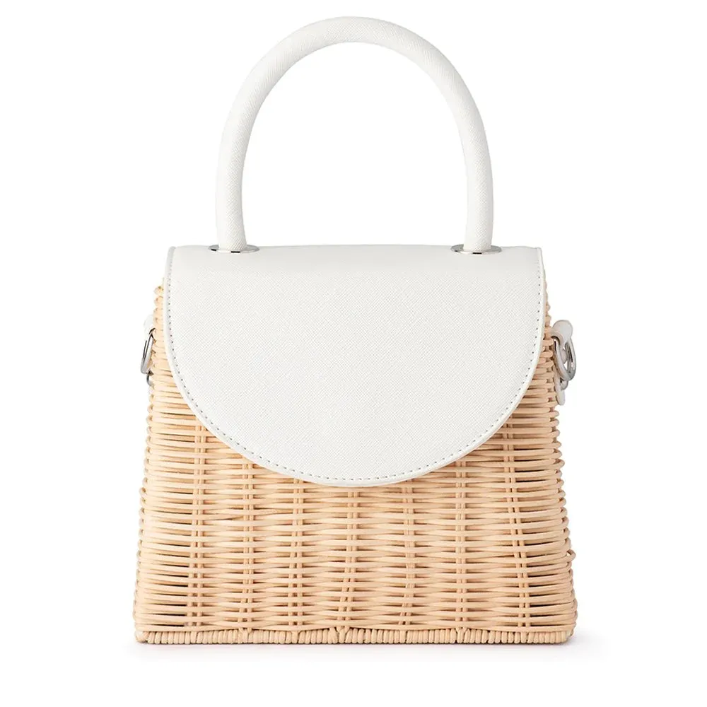 OB6463 DONNA STRAW TOP HANDLE BAG