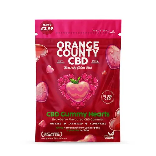 Orange County - Gummy Hearts - Mini Grab Bag - 100mg CBD