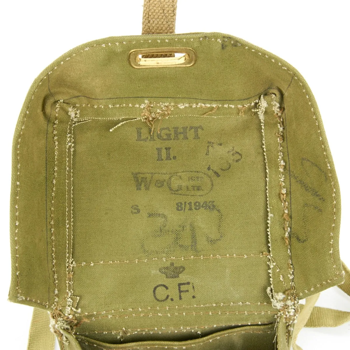 Original British WWII Ammunition Carrier and Gas Mask Bag