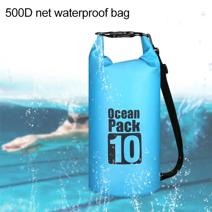 Outdoor Waterproof Double Shoulder Bag Dry Sack PVC Barrel Bag, Capacity: 20L (Yellow)