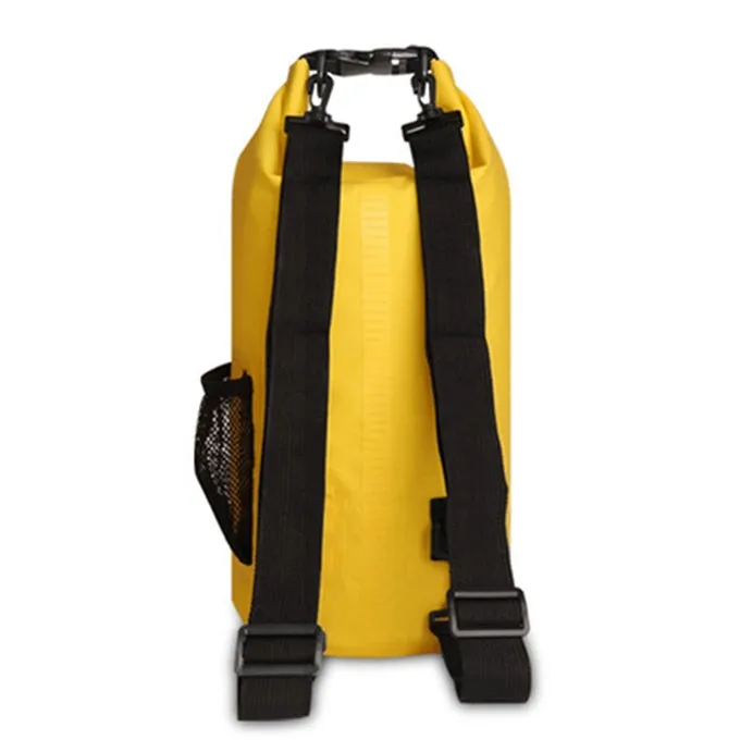 Outdoor Waterproof Dry Dual Shoulder Strap Bag Dry Sack PVC Barrel Bag, Capacity: 10L(Green)