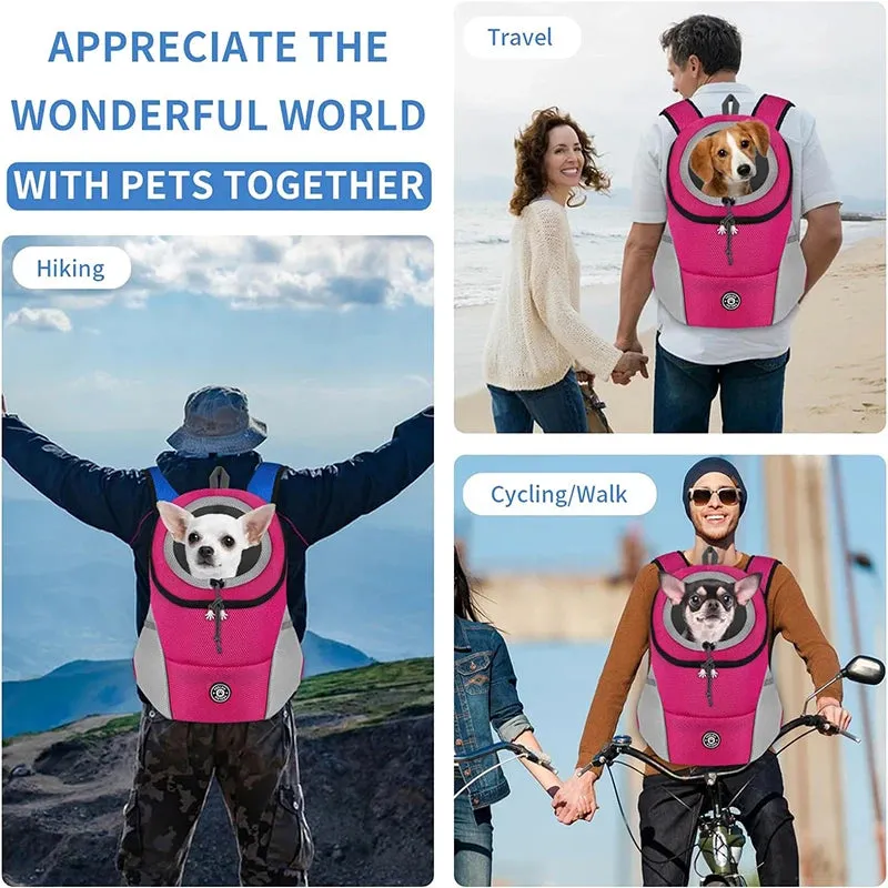 Pet Dog Carrier Backpack Puppy Carrier Front Pack for Small Medium Dogs Cat Travel Back Pack Breathable Dogs Carrier Backpack