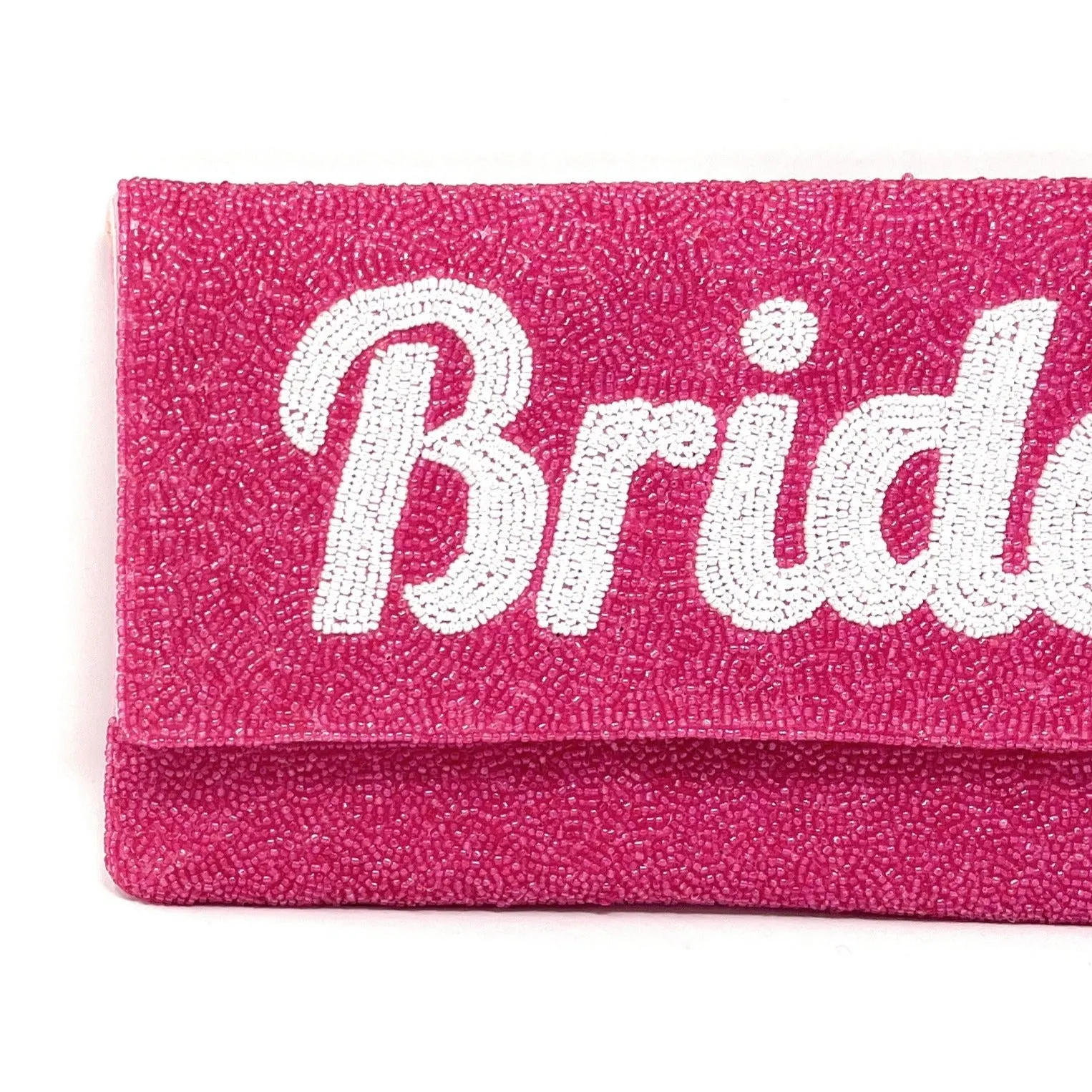 Pink Bride Beaded Clutch Purse