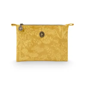 PIP Studio Velvet Origami Tree Yellow Small Flat Cosmetic Pouch