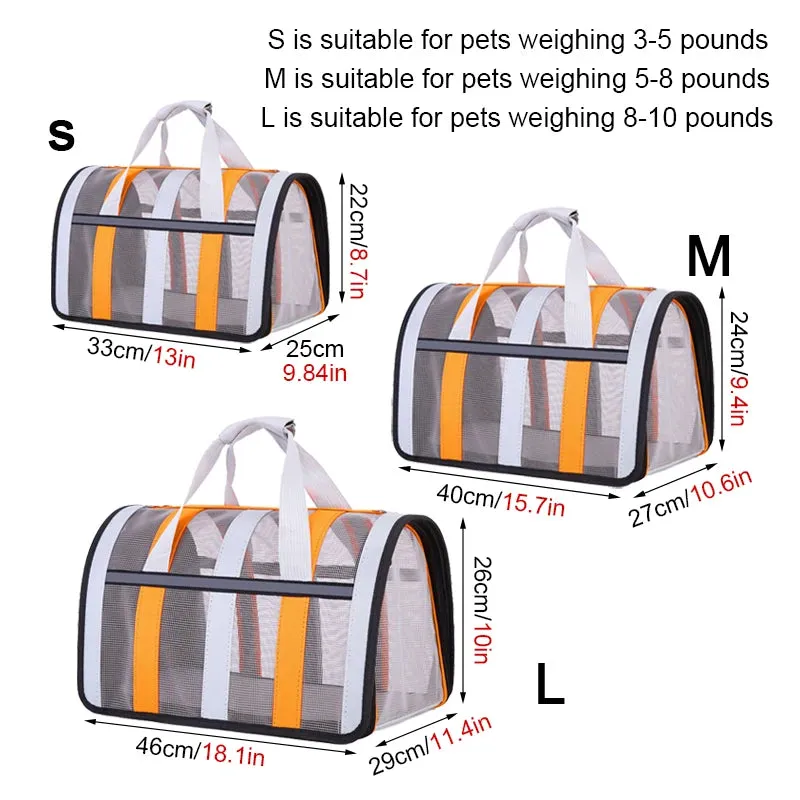 Portable Breathable Pet Carrier Bag for Small to Medium Dogs and Cats