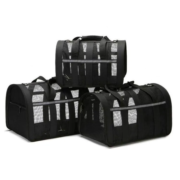 Portable Foldable Mesh Pet Carrier Bag for Outdoor Adventures