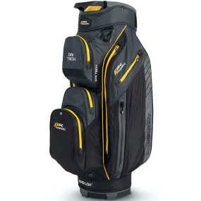 PowaKaddy Dri Tech Waterproof Cart Bag - Black/Gun Metal/Yellow Trim