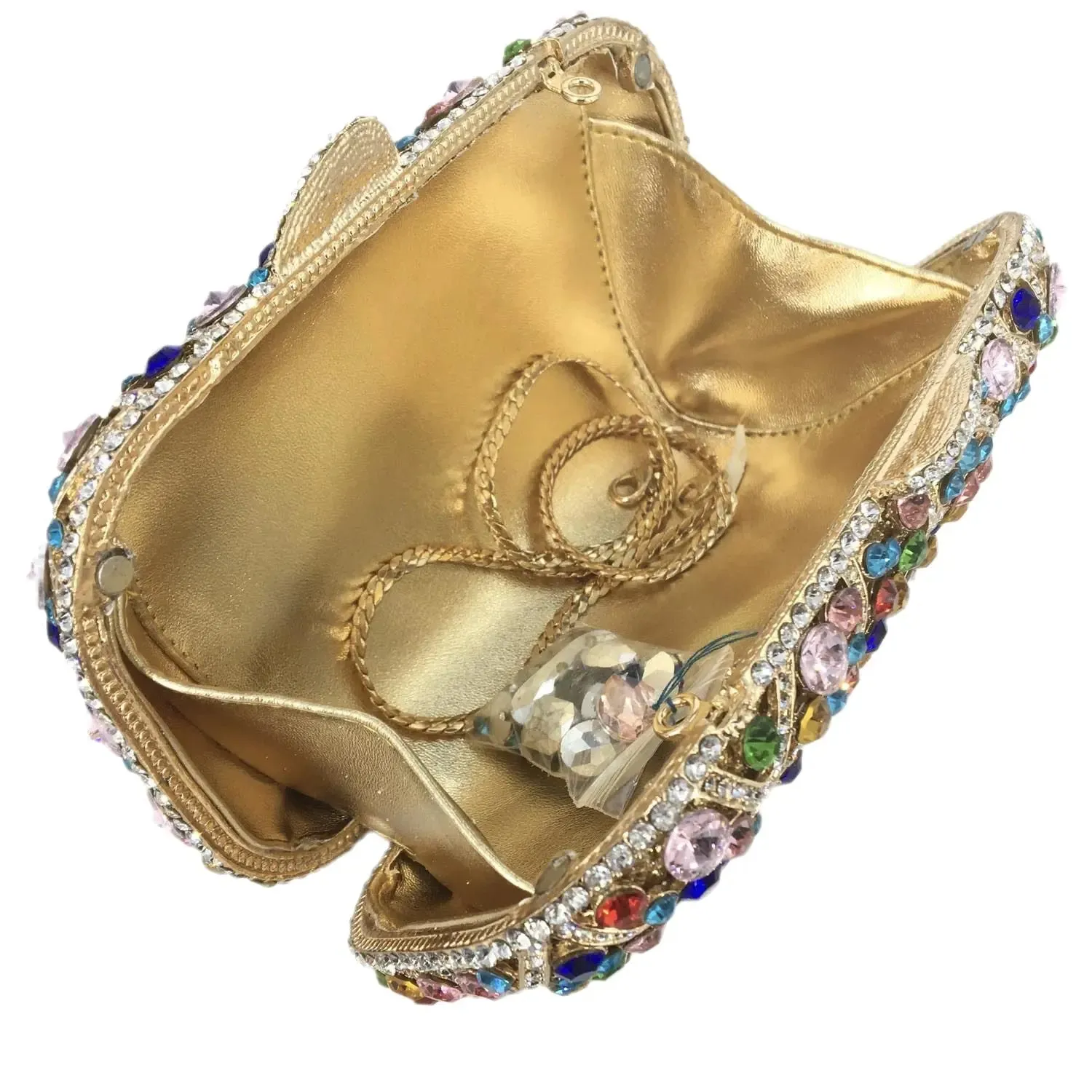 Pre Order:  Gemstones Embellished Mini Clutch Bag