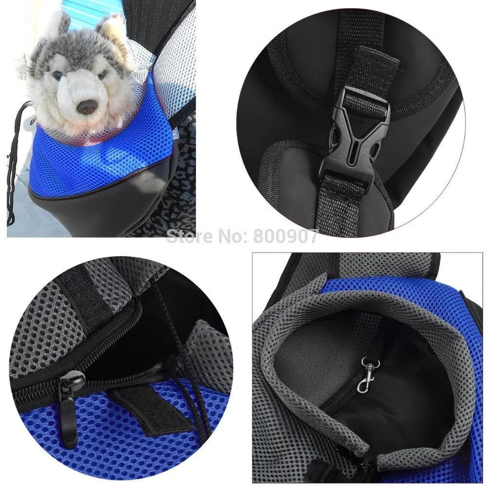 Puppy Small Animal Sling Front Carrier Mesh Comfort Travel Tote Shoulder Bag Pet Backpack