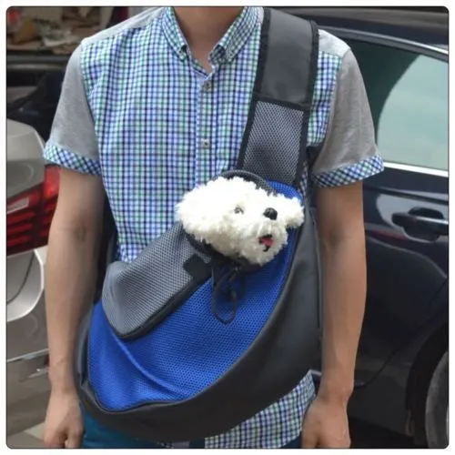 Puppy Small Animal Sling Front Carrier Mesh Comfort Travel Tote Shoulder Bag Pet Backpack