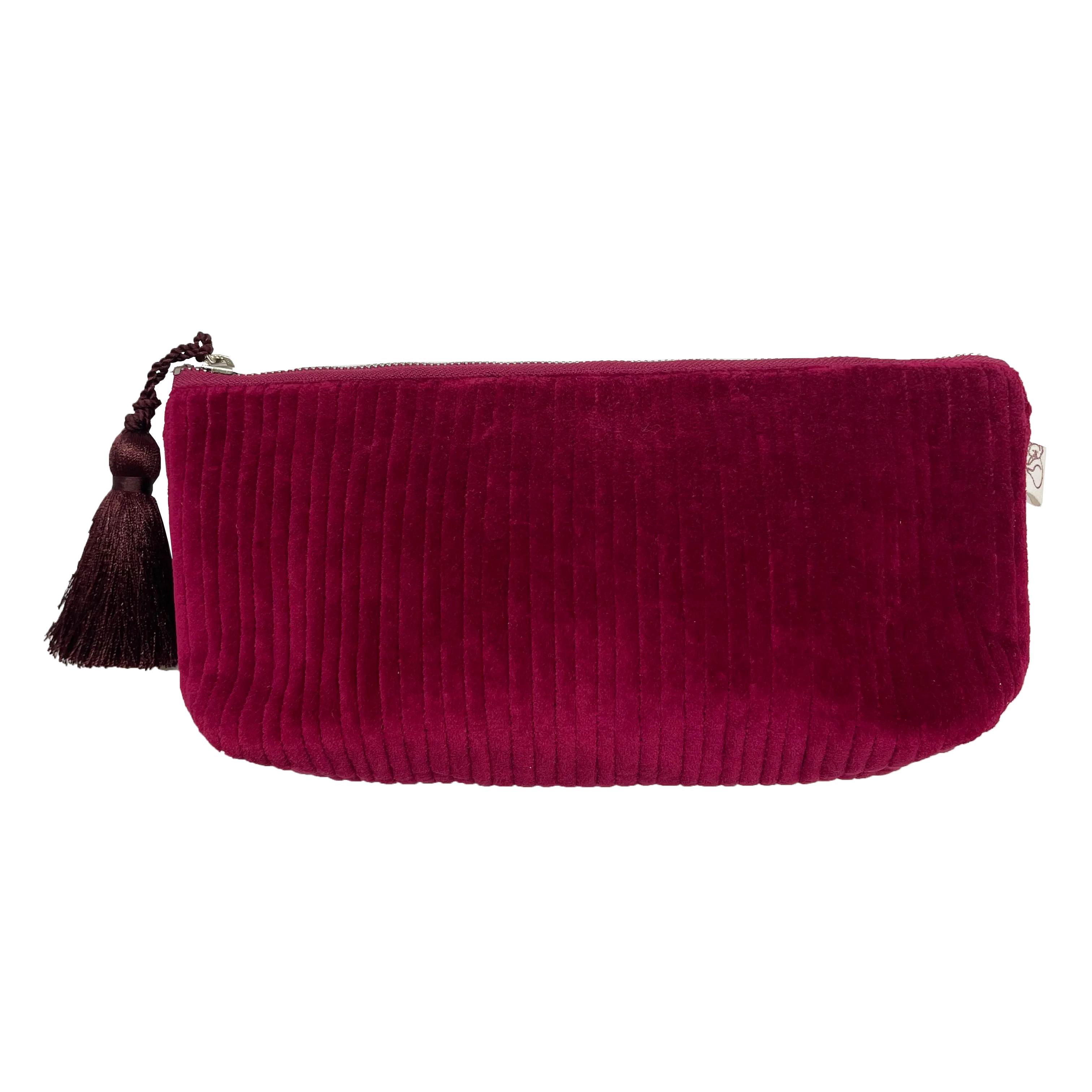 Quilted Velvet Hold Me Clutch - Bordeaux