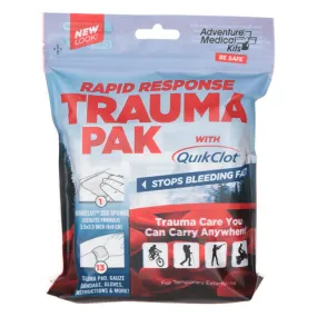 Rapid Response Trauma Pak Medical Kit with QuikClot Bleeding Sponge