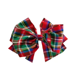 Red Tartan Plaid Bow, Interchangeable