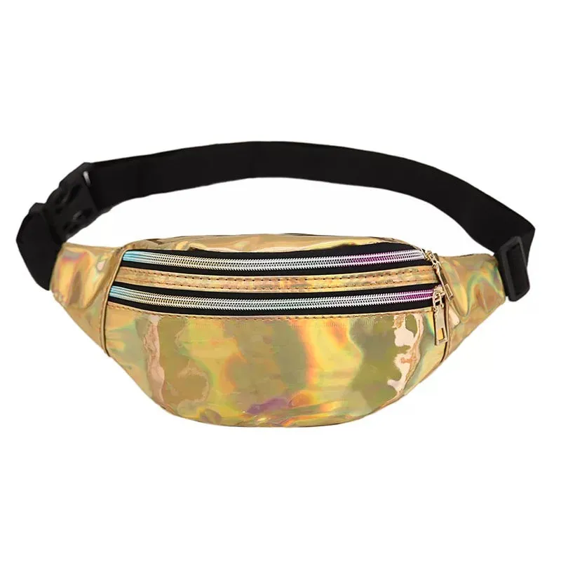 Reflective neon 80s retro Fanny pack belt bum bag