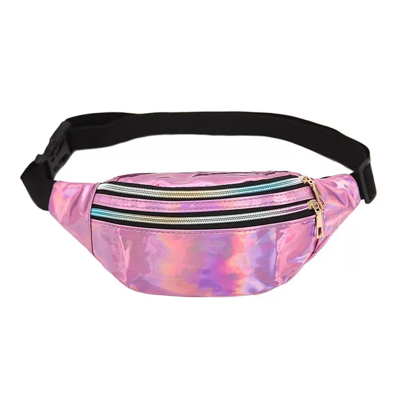 Reflective neon 80s retro Fanny pack belt bum bag