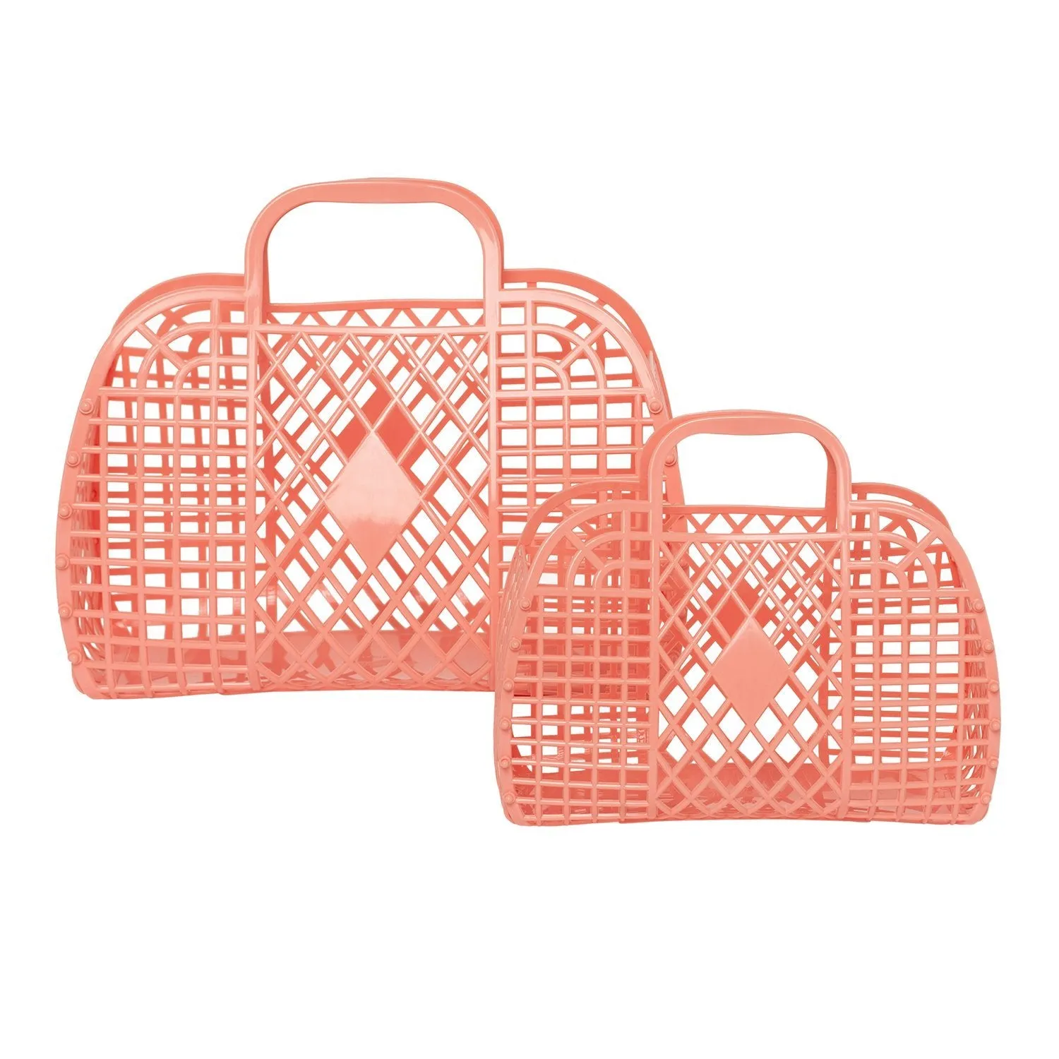 Retro Basket - Small Peach