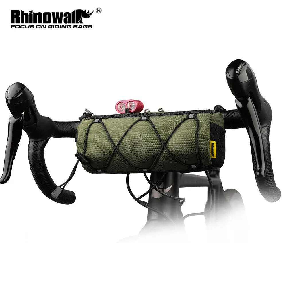 Rhinowalk Bike Handlebar Bag 2.4L Big Capacity Multifunctional Shoulder Bag Mtb Road Cycling Bag Frame Tube Bag Elastic Band