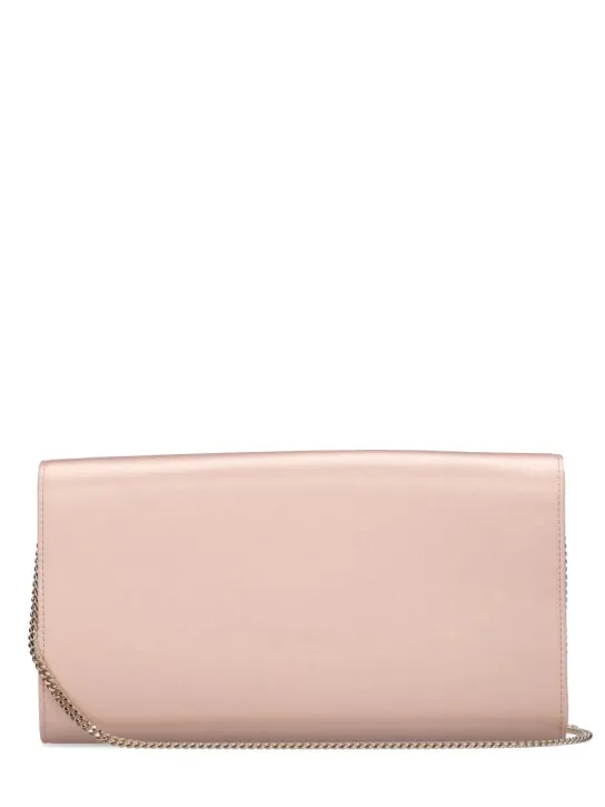 Roger Vivier   Crystal buckle satin envelope clutch 