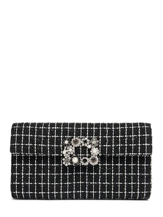 Roger Vivier   Envelope flower buckle clutch 