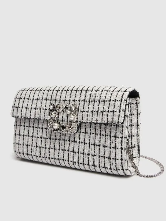 Roger Vivier   Envelope flower buckle clutch 