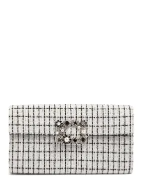 Roger Vivier   Envelope flower buckle clutch 