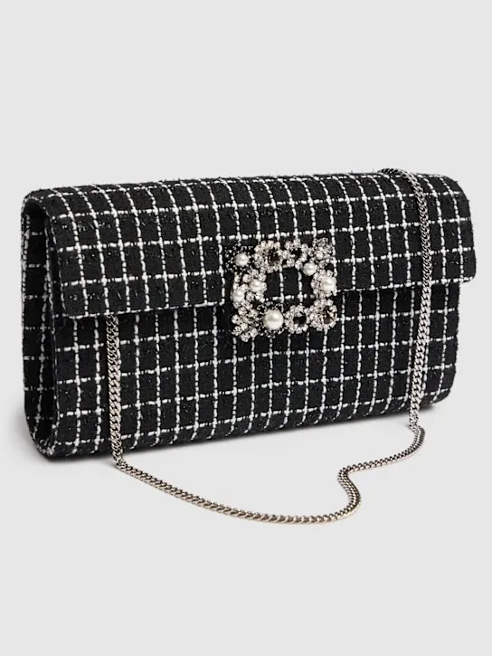 Roger Vivier   Envelope flower buckle clutch 