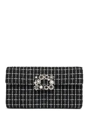 Roger Vivier   Envelope flower buckle clutch 