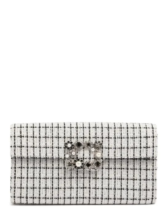 Roger Vivier   Envelope flower buckle clutch 