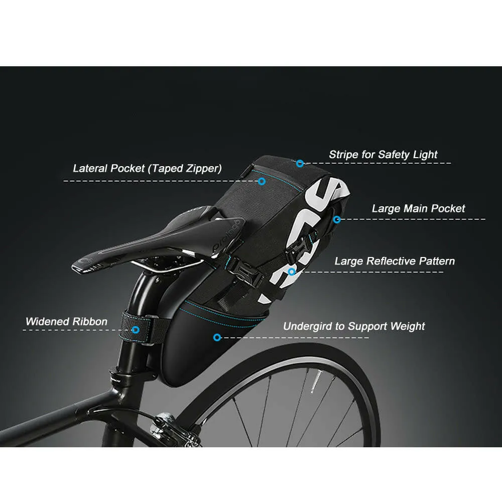 ROSWHEEL 8L MTB Bike Bag Cycling Bicycle Saddle Tail Rear Seat Storage Bags Accessories