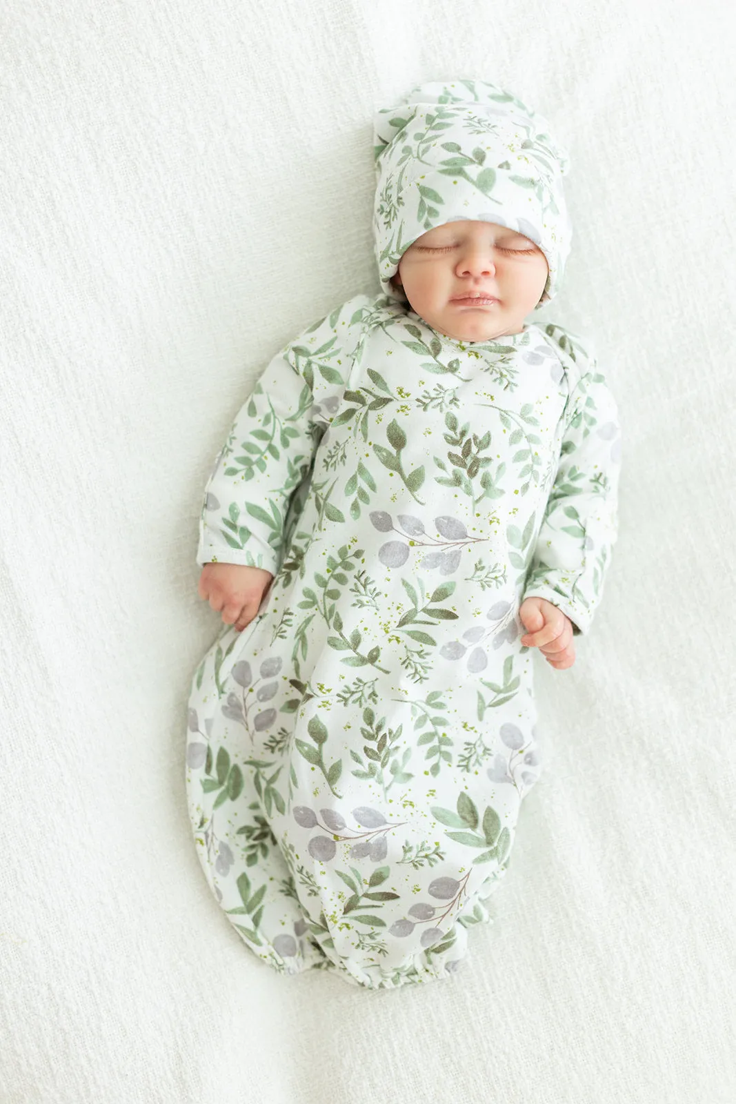 Sage Robe & Morgan Baby Receiving Gown Set