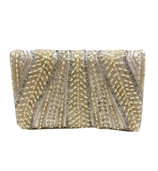 Scalloped Beaded Clutch