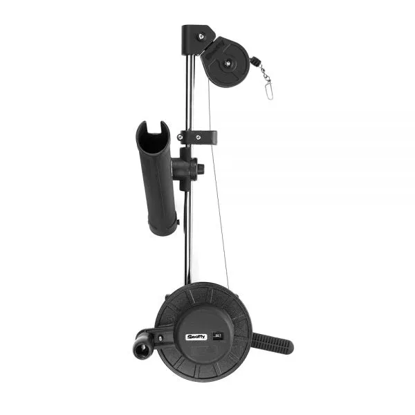 Scotty Depthmaster Compact Manual Downrigger With Rod Holder - Black