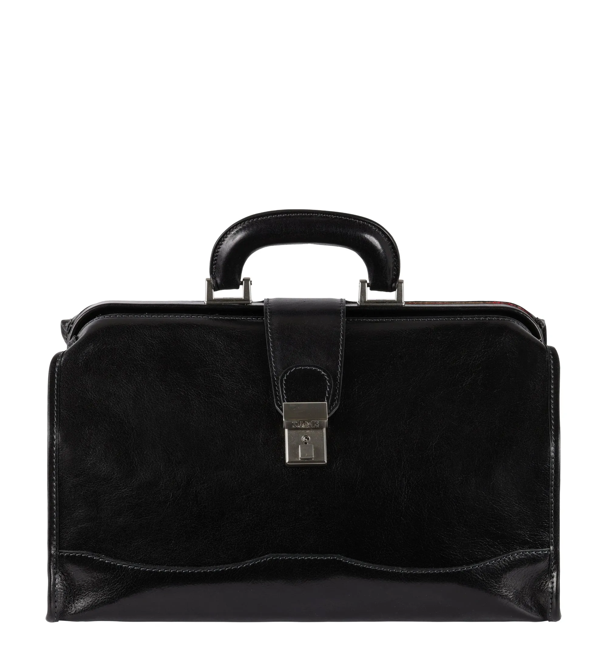 Small Full Grain Italian Leather Doctor Bag - David Copperfield