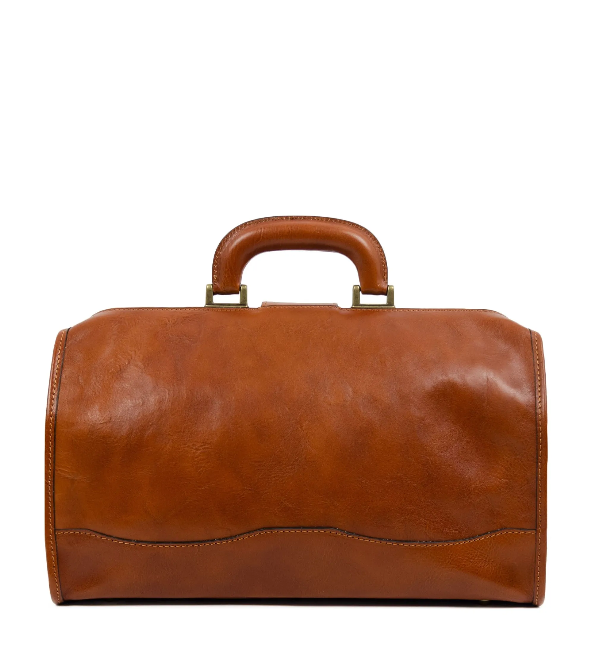 Small Full Grain Italian Leather Doctor Bag - David Copperfield