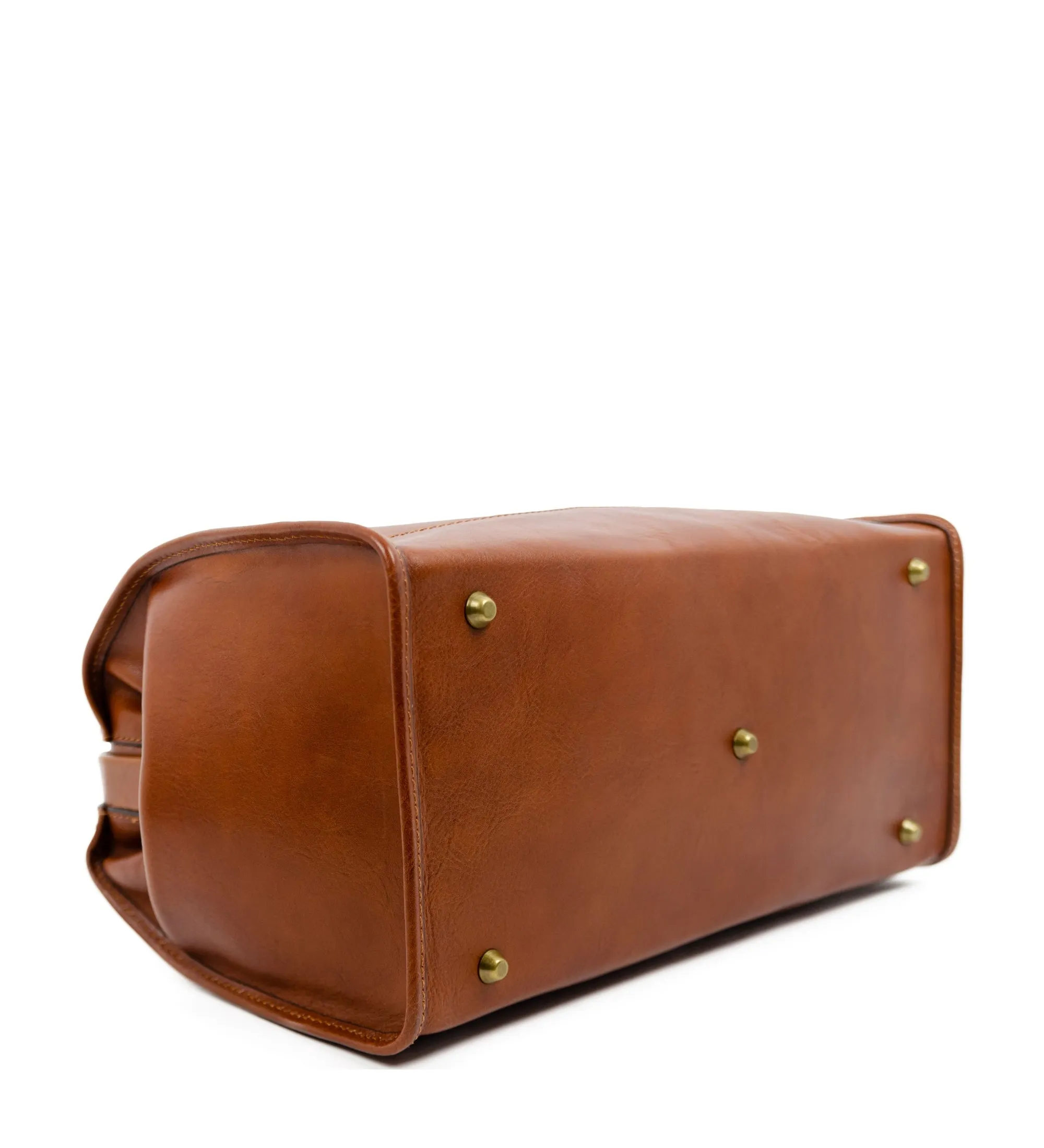 Small Full Grain Italian Leather Doctor Bag - David Copperfield