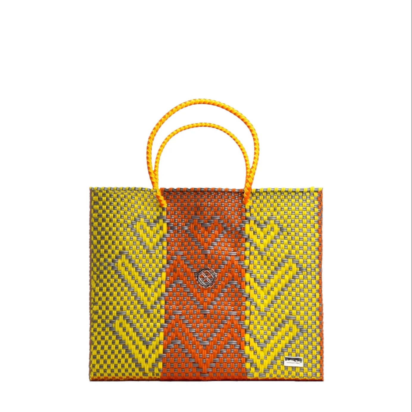 SMALL ORANGE YELLOW TOTE BAG