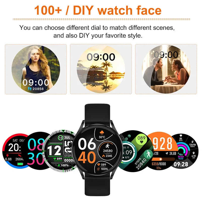 Smart Watch Fitness Tracker with Heart Rate Blood Oxygen Blood Pressure Sleep Monitor 100 Sports Modes Step Calorie Counter Activity Health Trackers IP68 Waterproof