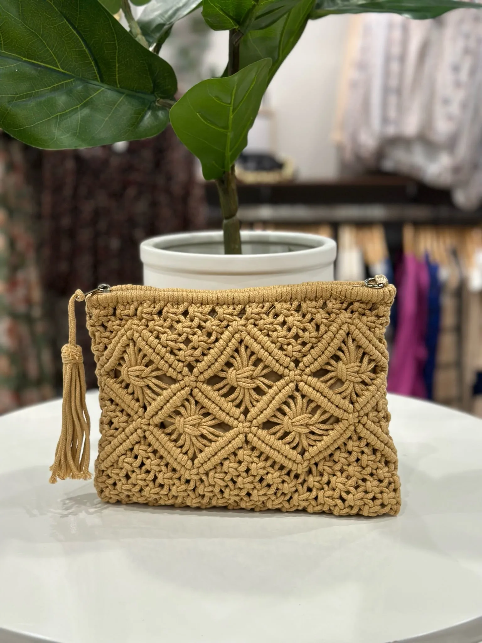 Soak Up The Sun Macrame Clutch- Multiple Options