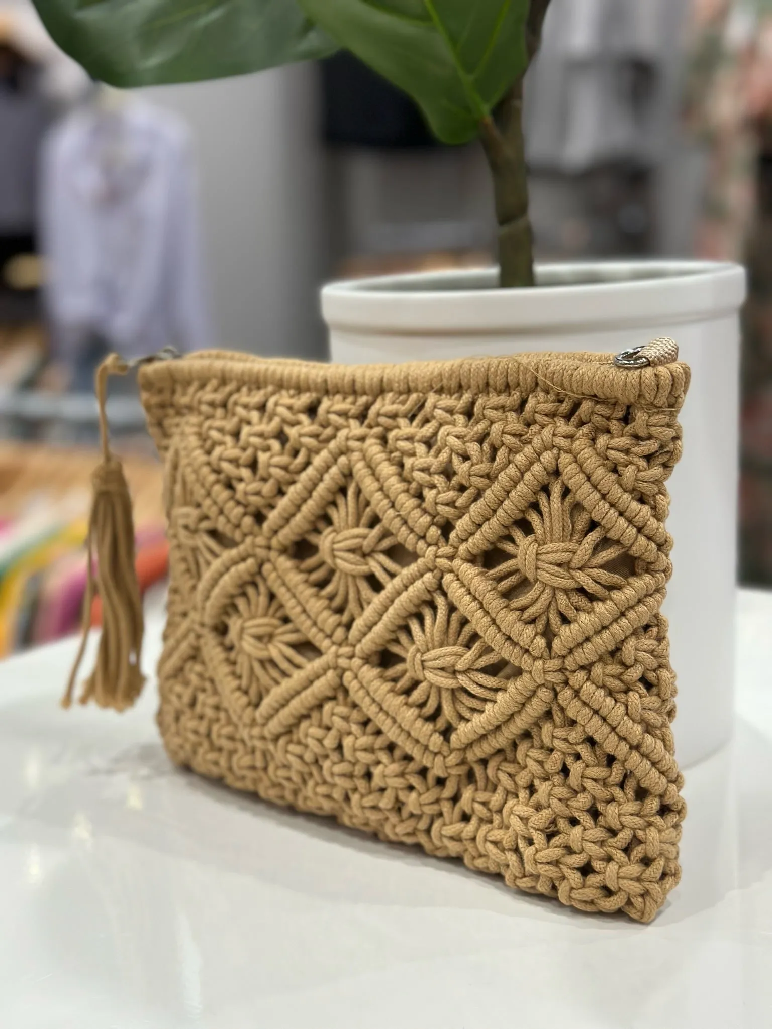 Soak Up The Sun Macrame Clutch- Multiple Options