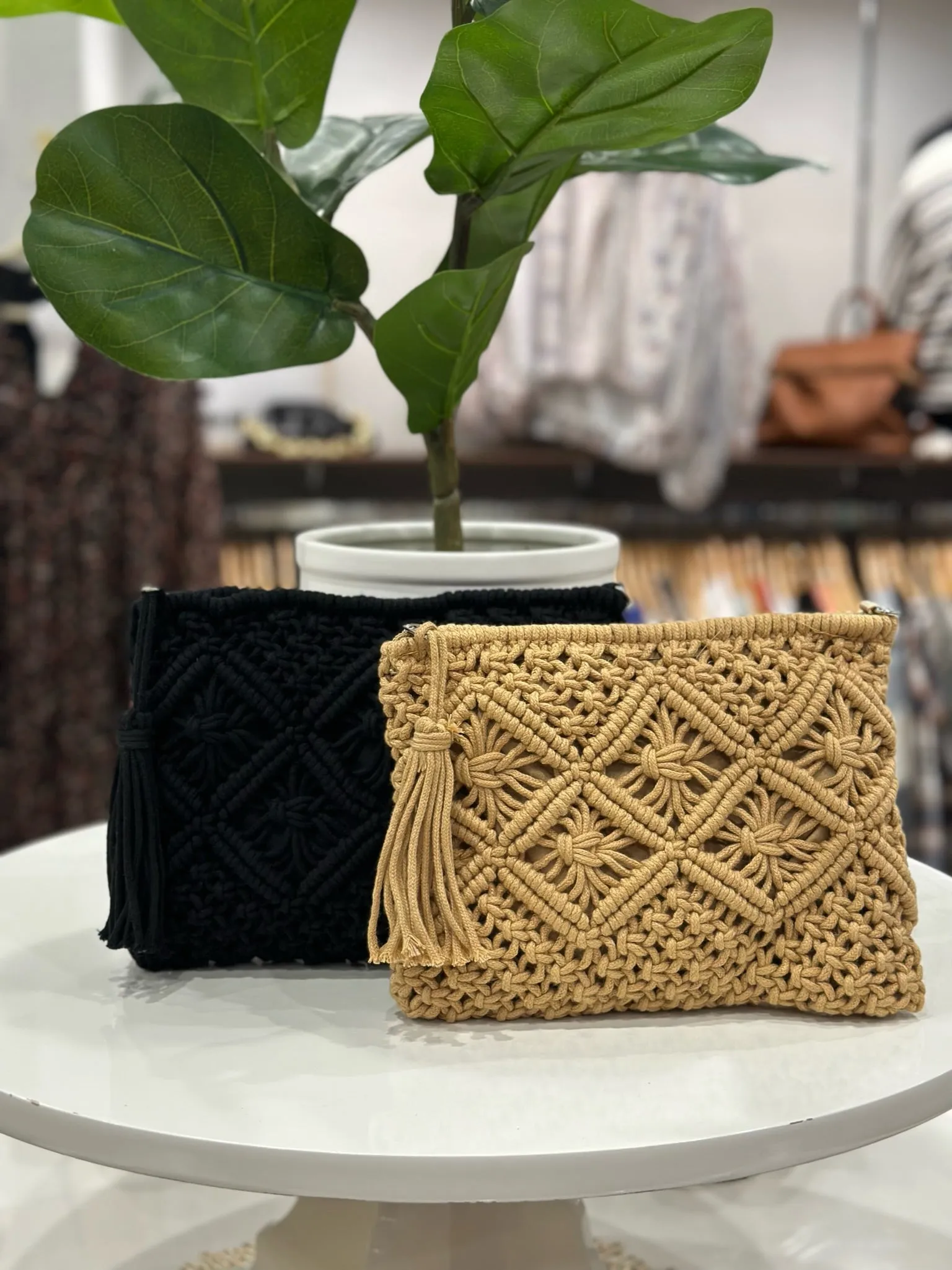 Soak Up The Sun Macrame Clutch- Multiple Options