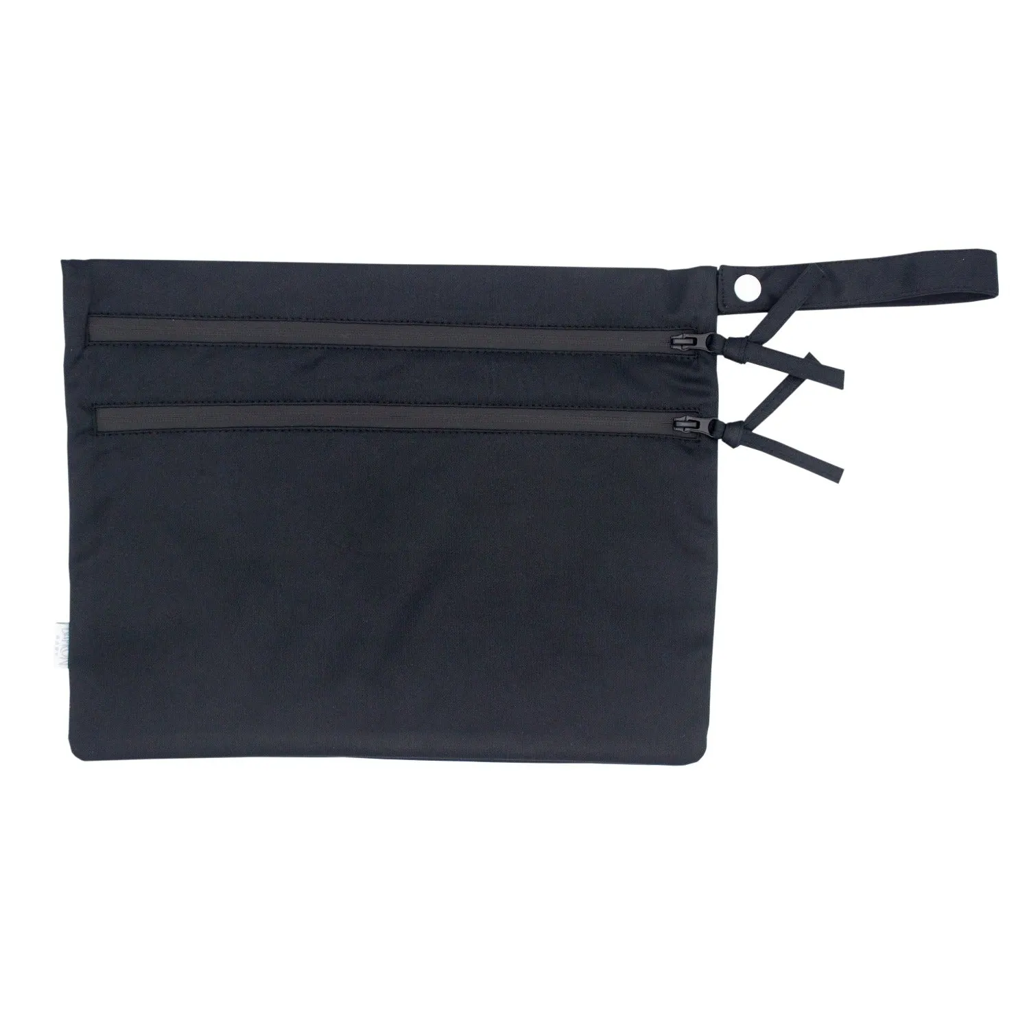 Solid Black Minimalist - Waterproof Wet Bag (For mealtime, on-the-go, and more!)